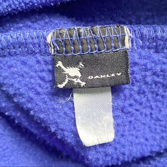 🐆 Oakley Zip Fleece Jacket with Front Side Pockets, Thumb Holes, Wide Collar - Picture 10 of 11